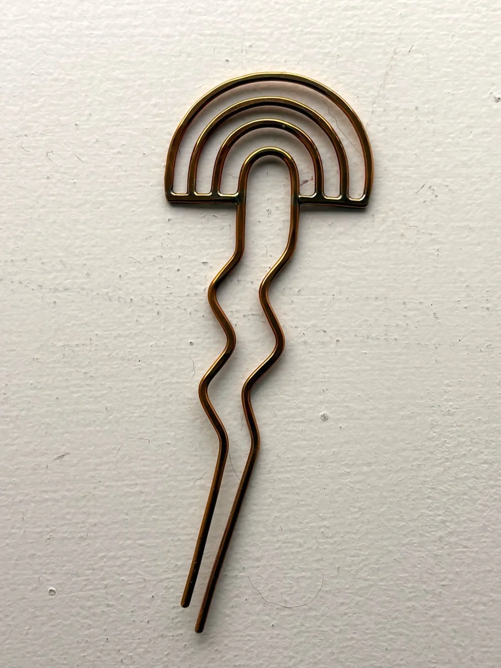 Solid brass Arcos hairpin by Tiro Tiro